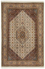 INDIAN HAND KNOTTED WOOL RUG 213X142CM