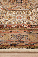 INDIAN HAND KNOTTED WOOL RUG 213X142CM