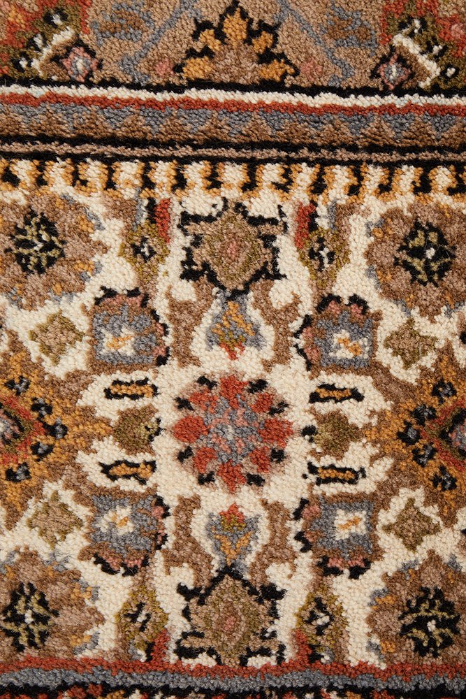 INDIAN HAND KNOTTED WOOL RUG 213X142CM