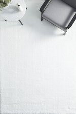 Sima White Soft Plain Shag Rug 230X160CM