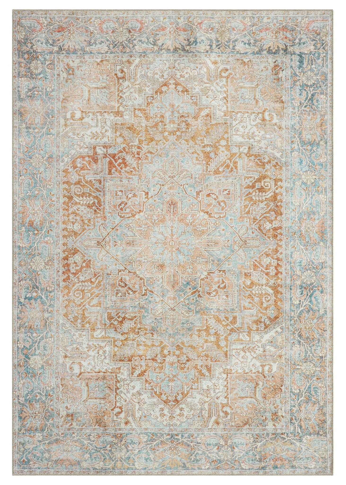 Vintage-style 744 Coral – Aladdin Rugs NZ