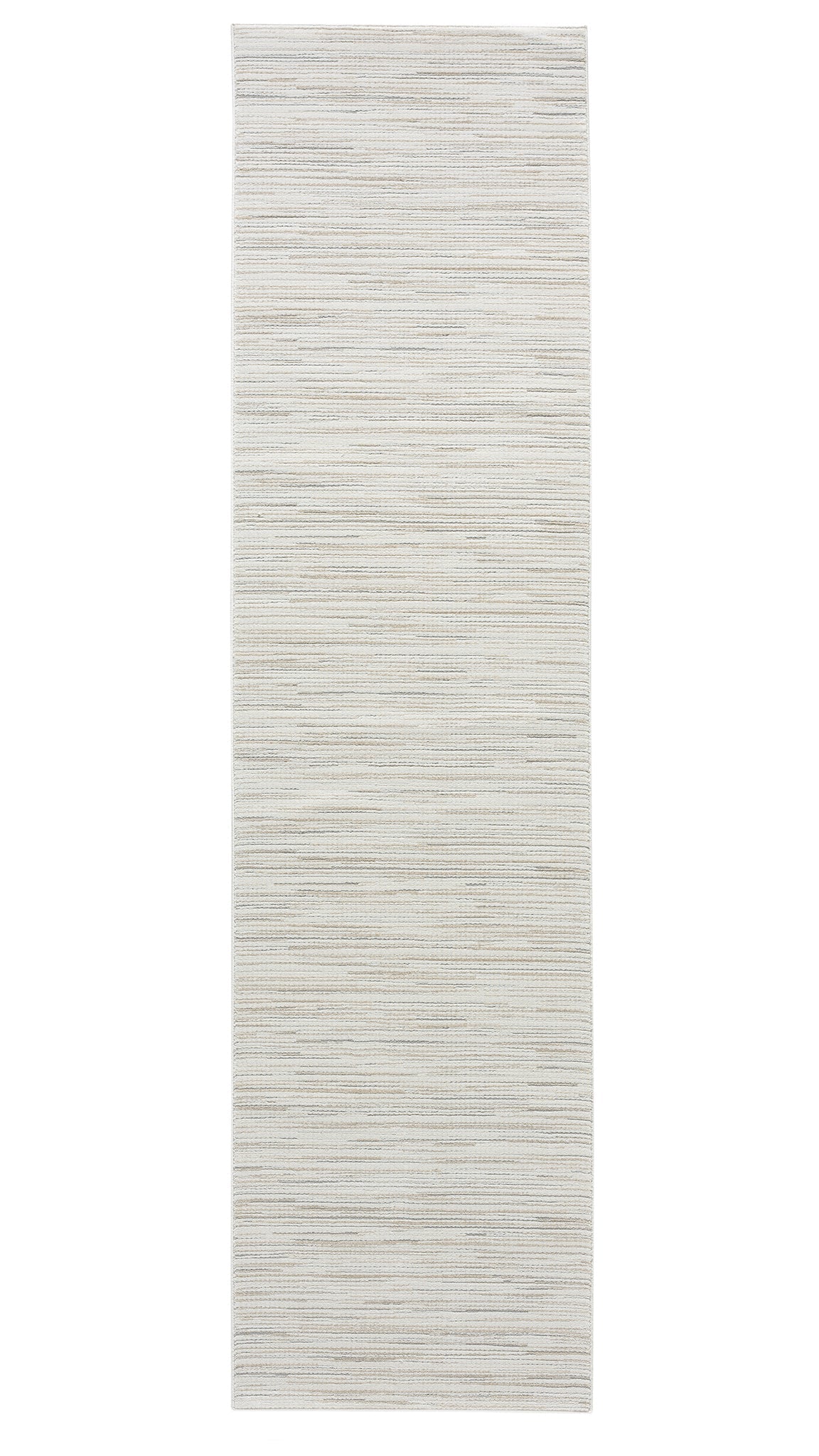 Rectangular runner rug with a striped pattern on a white background