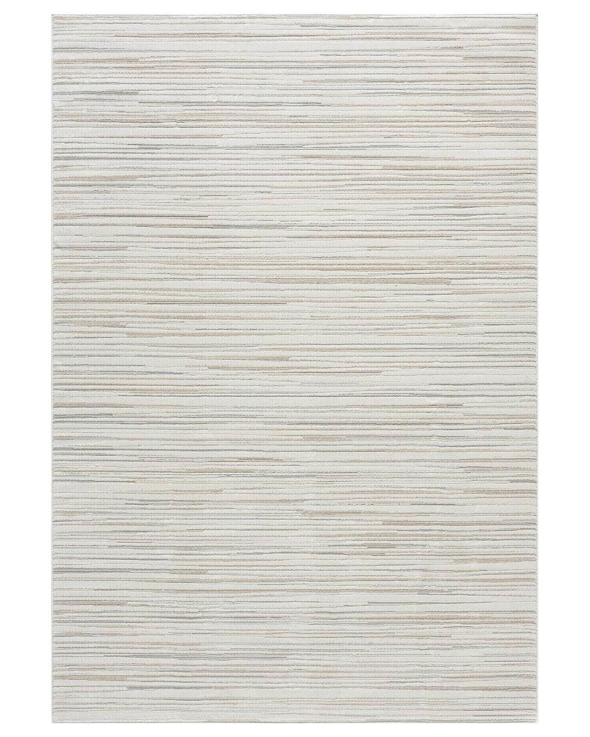 Textured rug with a neutral color palette on a white background