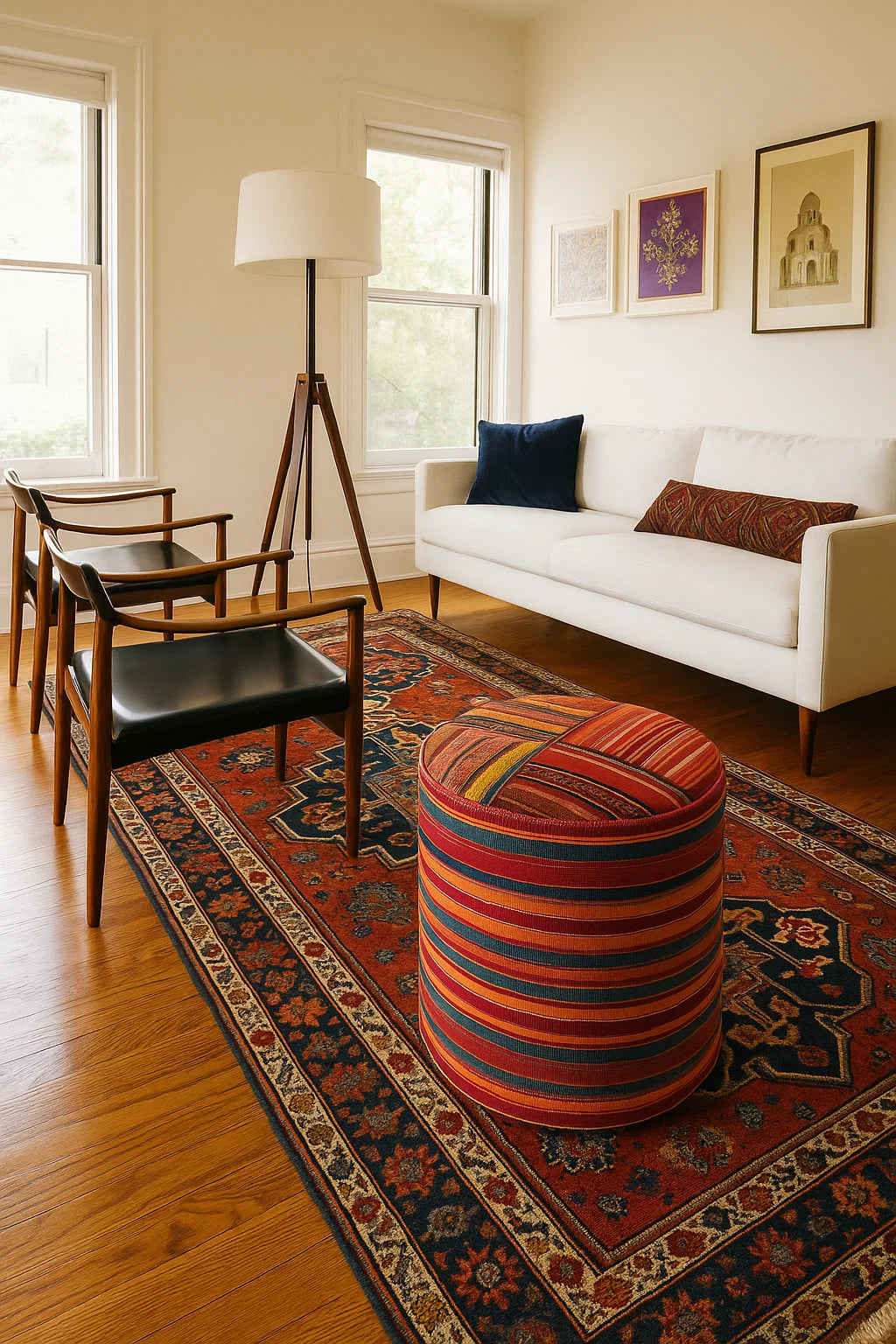 Persian Rug Ottoman