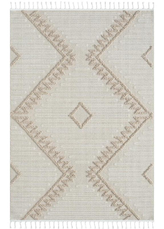 Geometric Design Turkish Rug 545 Taupe