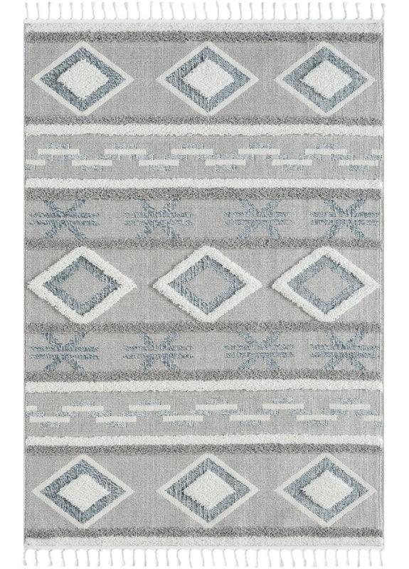 Geometric Design Turkish Rug 546 Slate