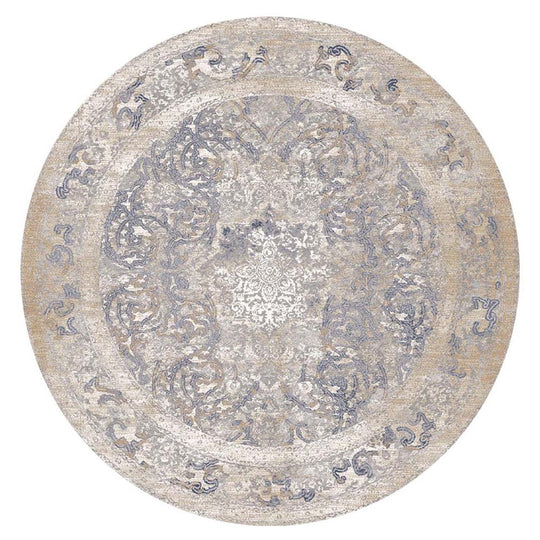 Kira 463 Grey Round Rug