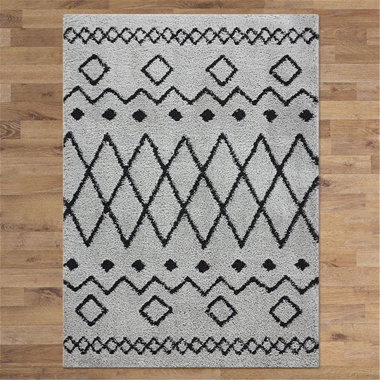 Soft Dense Plain Grey Shag Rug