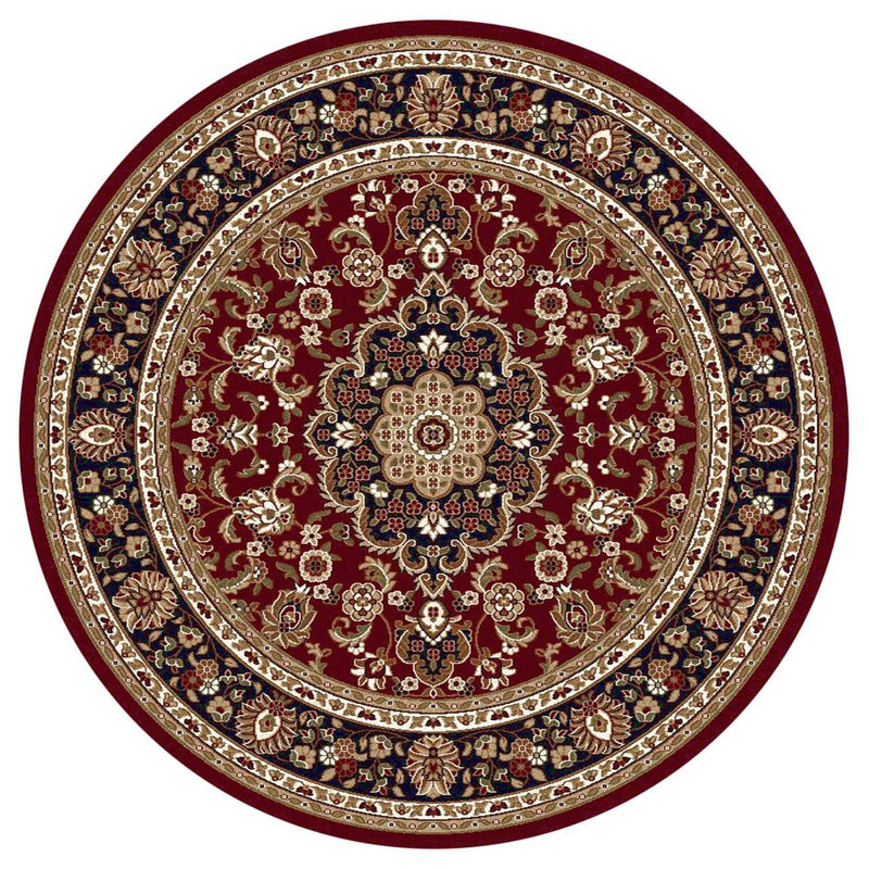 Power loomed Royal Red Kashan Rug-524