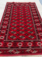 HAND KNOTTED PERSIAN TORKAMAN RUG 205X135 CM