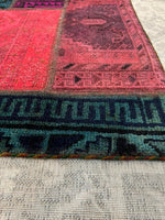 HAND KNOTTED PERSIAN PATCHWORK RUG 151X97 CM