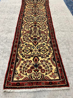HAND KNOTTED PURE WOOL RODBAR RUG 385 X 82 CM ( Runner )