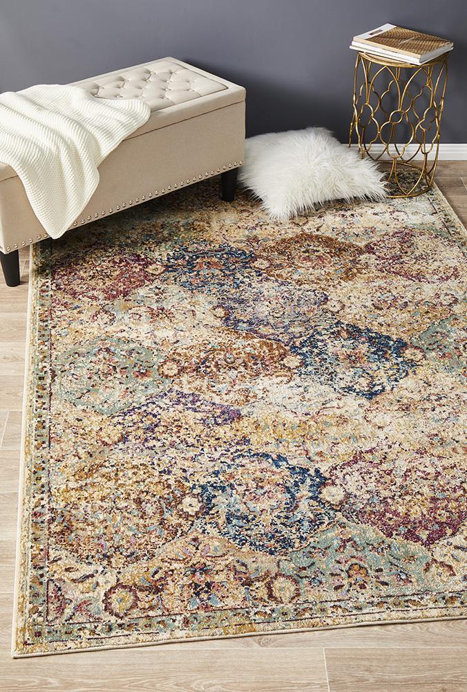 Aladdin Styled Rugs Sharzad Multi Vintage Look Rug – Aladdin Rugs NZ