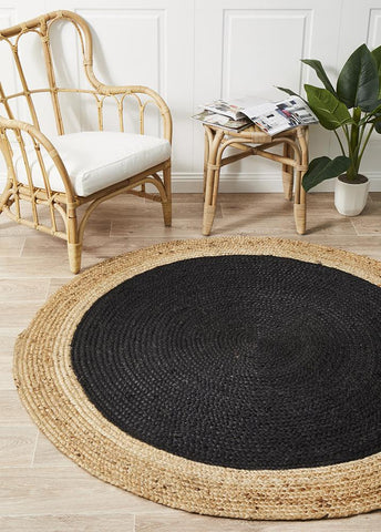 Atrium Polo Round Black – Aladdin Rugs NZ