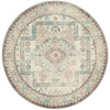 Arvin Power Loomed Silver Round Rug