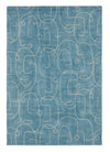 Epsilon Contemporary Face Wool Rugs by Scion in 023808 Teal Blue