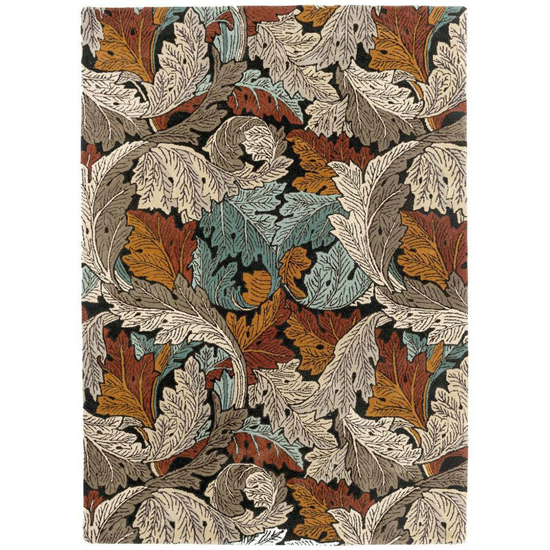 Acanthus Leaf Wool Rugs 126900 in Forest By William Morris