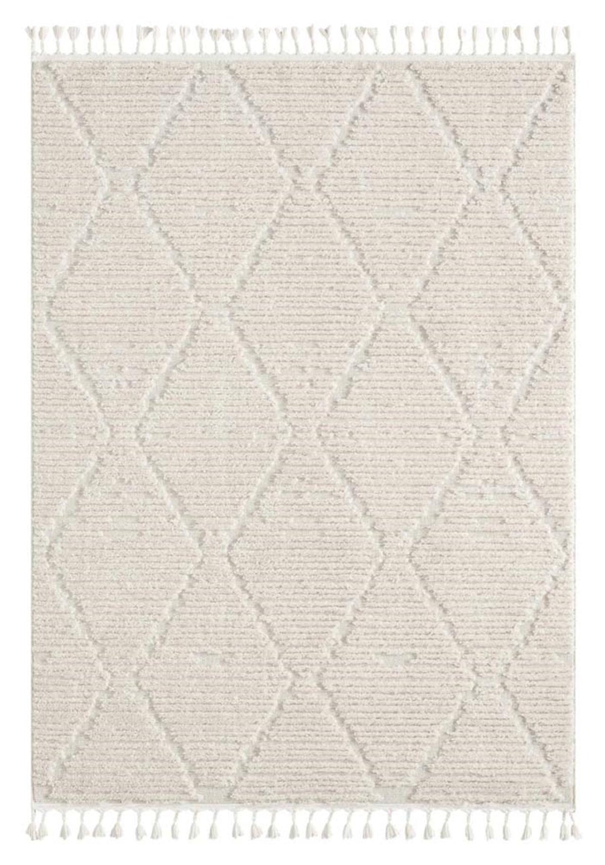 Bursa 3632 Fringed Tribal Ivory Rug