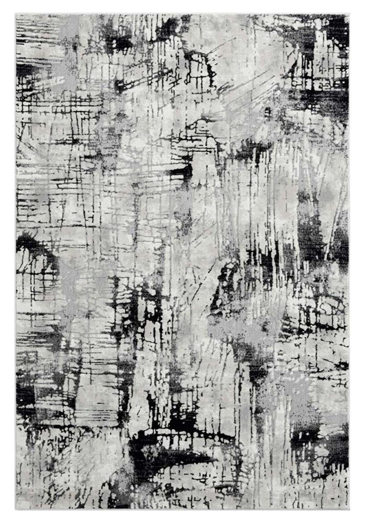 Abdera Modern Design Black Rug-4004