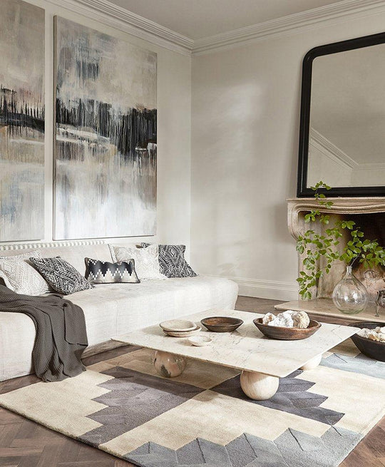 Mehari Geometric Wool Rugs 140101 Maize by Harlequin