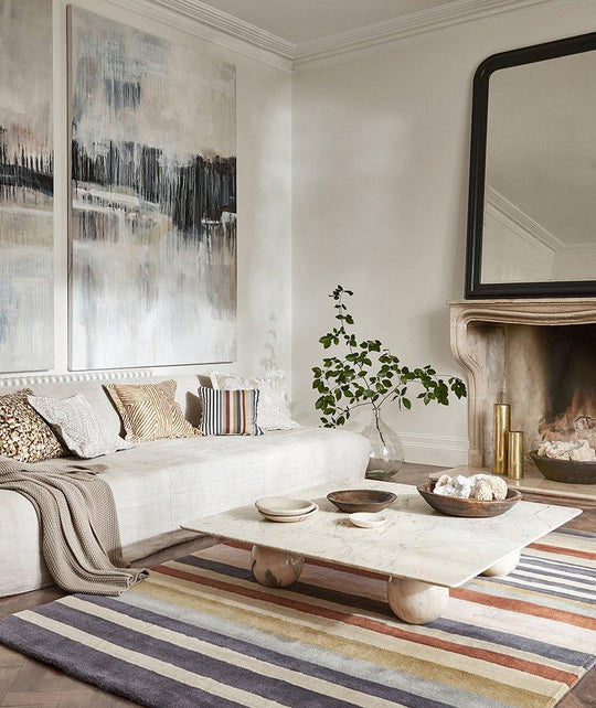 Rosita Stripe Wool Rugs 140402 Harissa by Harlequin