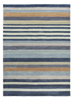 Rosita Stripe Wool Rugs 140404 Putty by Harlequin