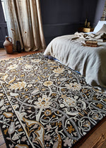 Bullerswood Floral Rugs 127305 in Charcoal Mustard By William Morris