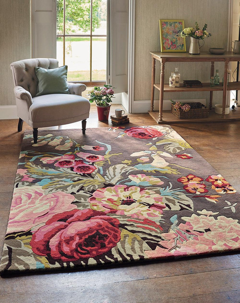 Stapleton rugs 45302 in rosewood by sanderson