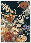 Stapleton Park Floral Wool Rugs 45318 By Sanderson in Navy Burnt Orange