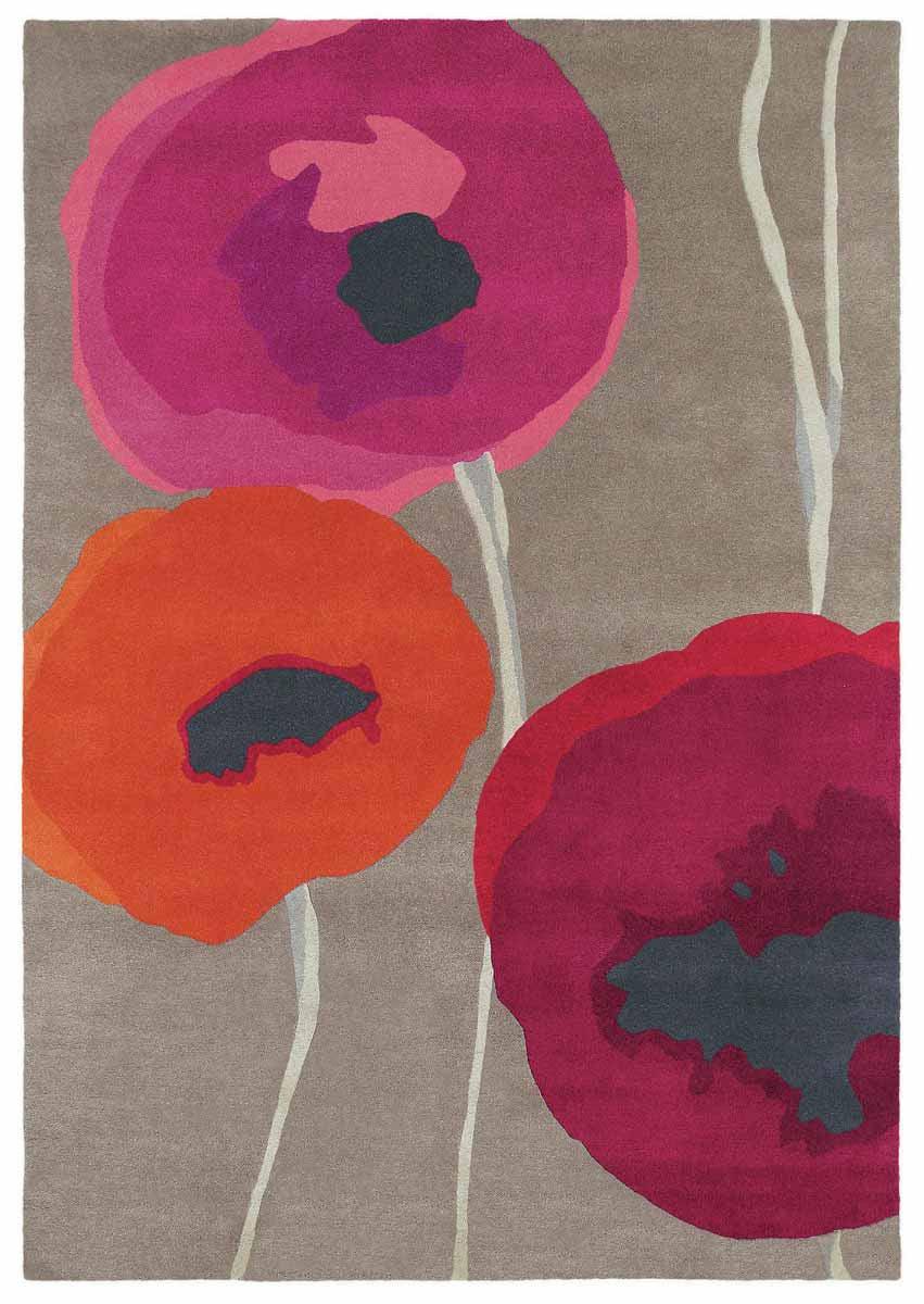 Sanderson Poppies Red/Orange 45700 - aladdinrugs - 2