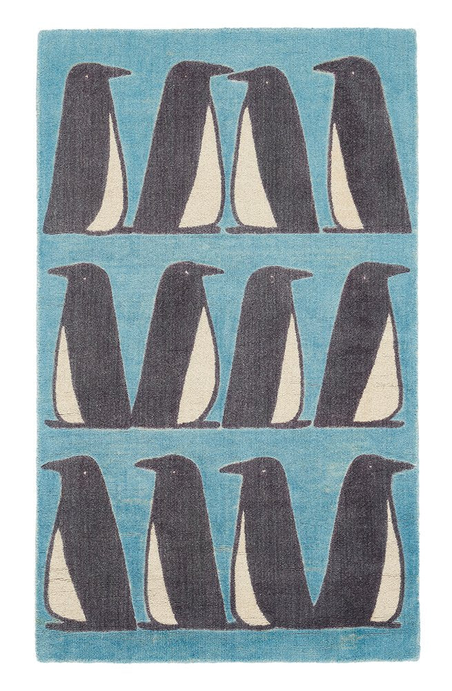 Scion Pedro Penguin Rugs in 023408 in Marine Blue