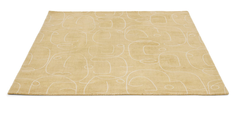 Epsilon Contemporary Face Wool Rugs by Scion in 023806 Honey