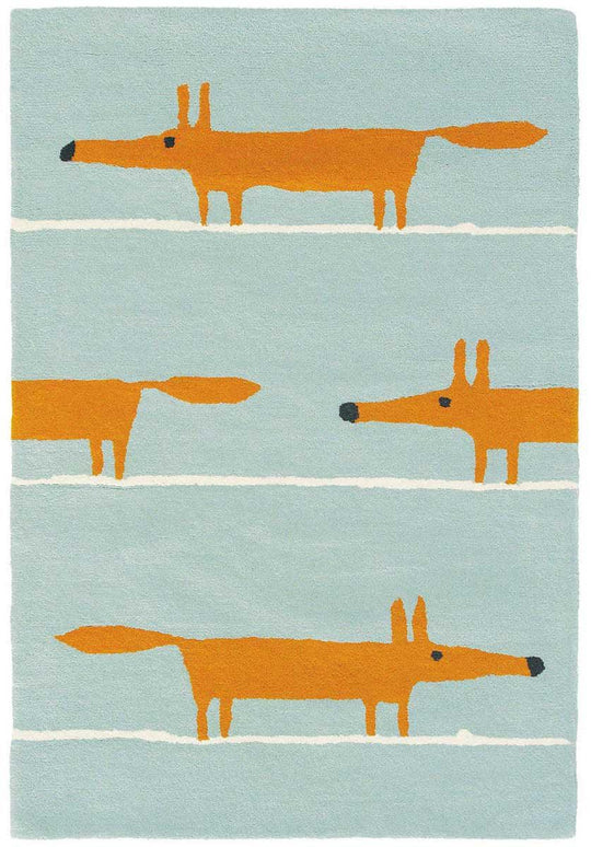 Scion Mr Fox Rug Aqua 25308