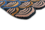 Masquerade Geometric Scale Wool Rugs 160008 by Ted Baker in Blue