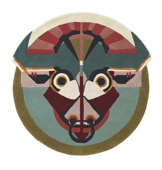 Zodiac Taurus Star Sign Circle Round Wool Rugs 161205 by Ted Baker