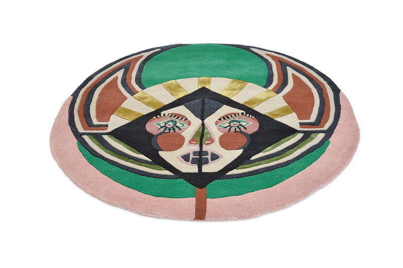 Zodiac Virgo Star Sign Circle Round Wool Rugs 161605 by Ted Baker