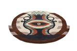 Zodiac Aquarius Star Sign Circle Round Wool Rugs 162105 by Ted Baker