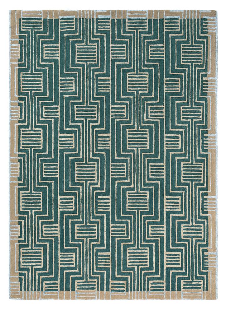 Kinmo Rugs 56807 by Ted Baker in Green