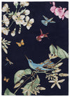 Hummingbird Wool Rugs 37818 by Wedgwood in Navy Blue