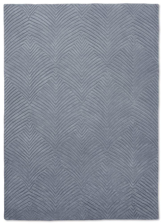 Folia Carved Wool Rugs 38904 by Wedgwood in Cool Grey