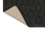Gio Geometric Wool Rugs 39105 by Wedgwood in Noir Black