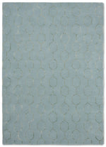 Gio Geometric Wool Rugs 39108 by Wedgwood in Mineral Blue