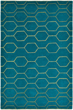Arris rugs 37307 in teal and gold by wedgwood