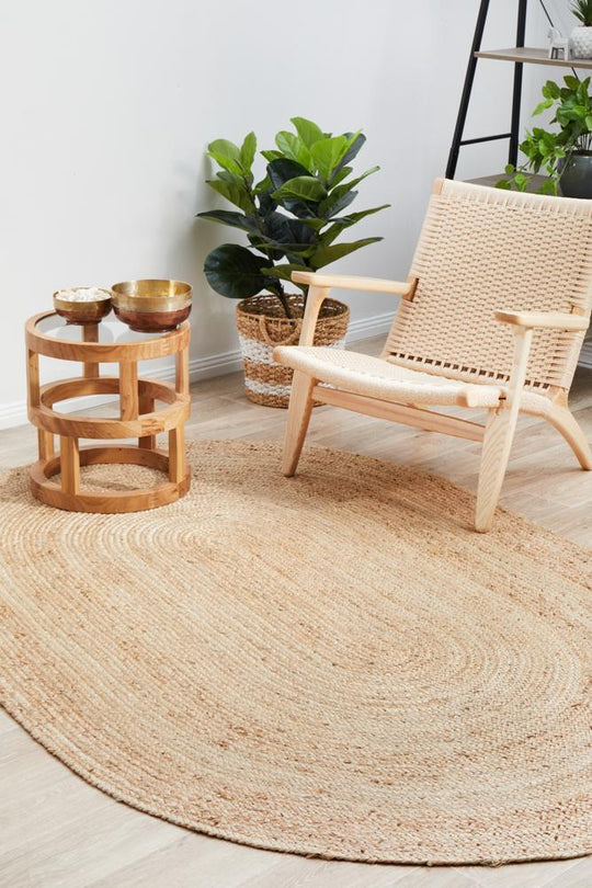 Mumbai Natural Oval Rug