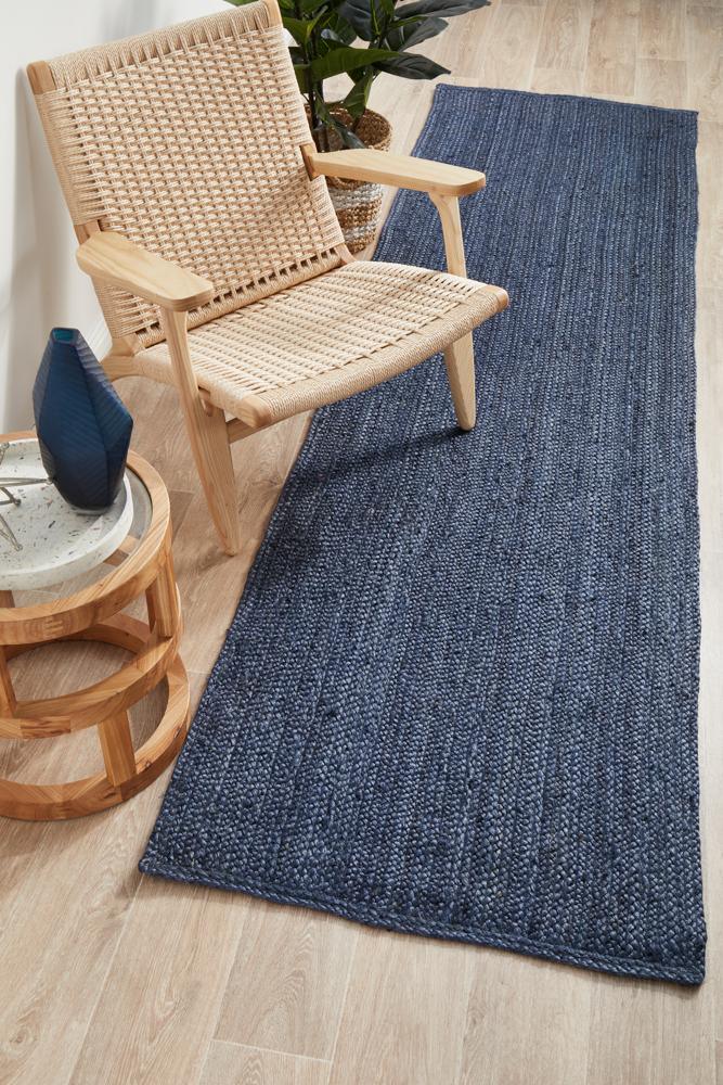 Mumbai Navy Runner Rug