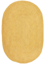 Mumbai Yellow Oval Rug