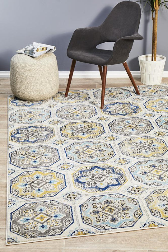Emin Vintage Look Blue Rug