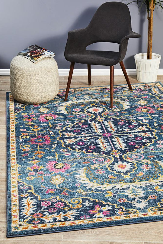 Serda Vintage Look Navy  Rug