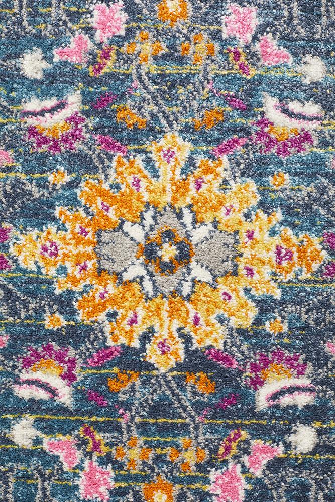 Yeter Vintage Look Blue  Runner Rug