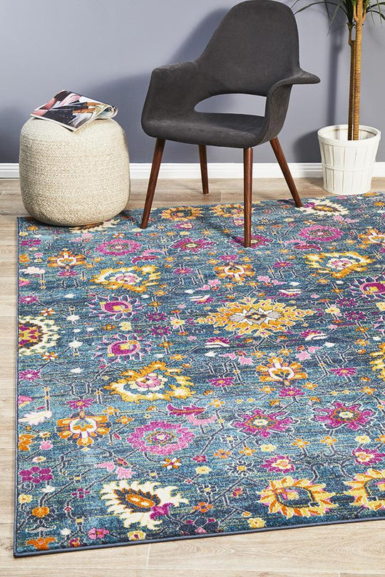 Yeter Vintage Look Blue Rug